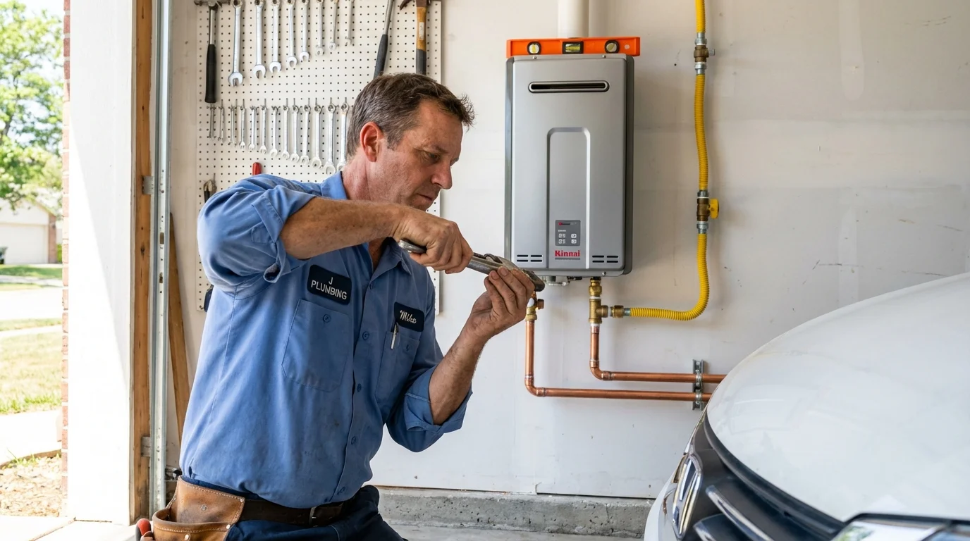 Tankless water heater installation by a Johns Plumbing LLC plumber in Ely